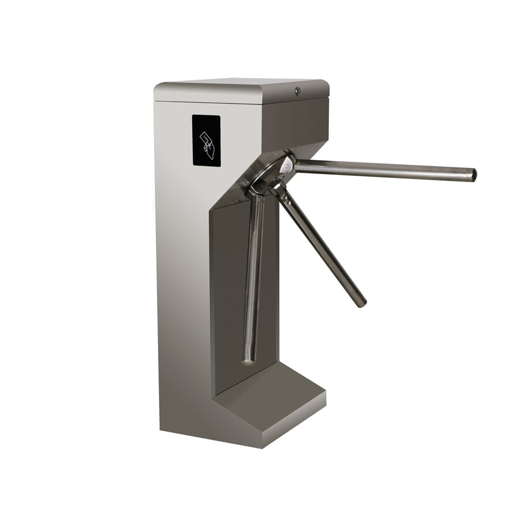 Pedestrian-access-control-barrier-gate-factory-price-rfid-reader-stainless-steel-full-automatic-vertical-Tripod-turnstile